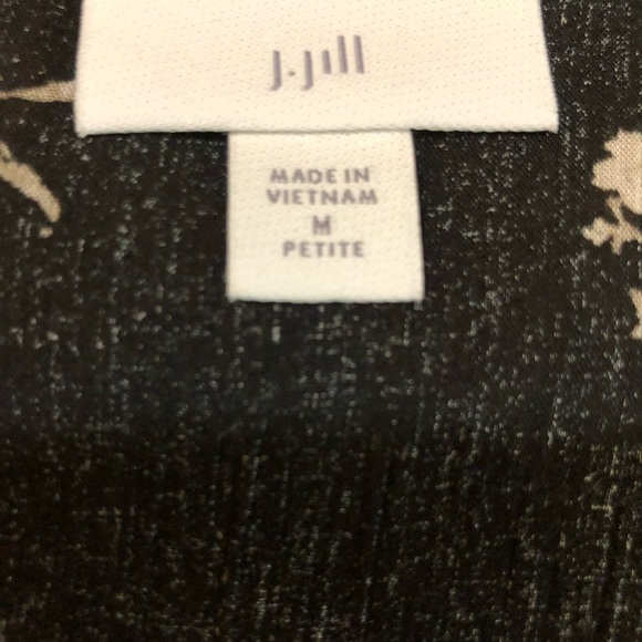 J. Jill Black Ruffle Blouse Size MP - Picture 7 of 10